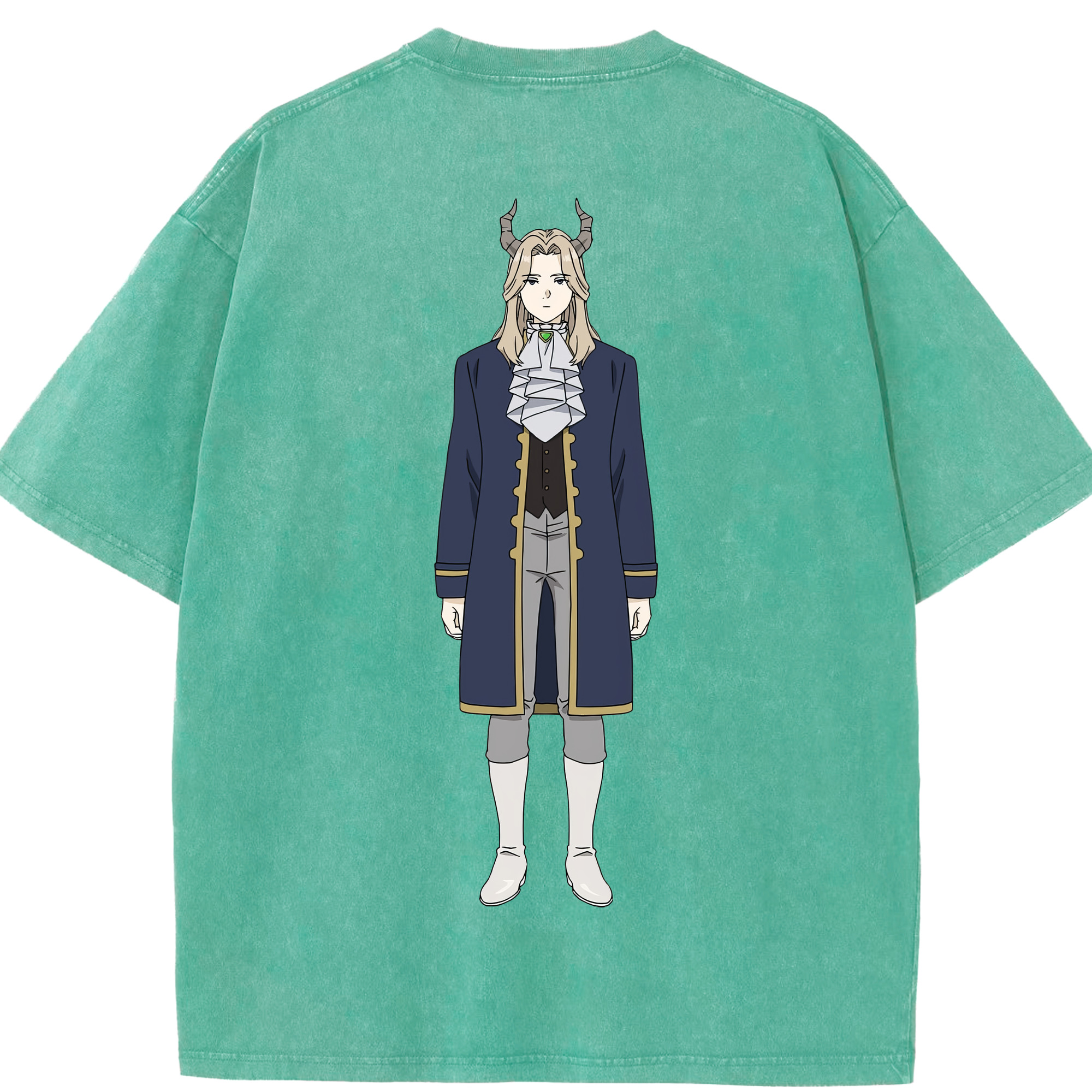 （画像用） 葬送のフリーレン Frieren 綿100% ヴィンテージ風 半袖Tシャツ（背面プリント）